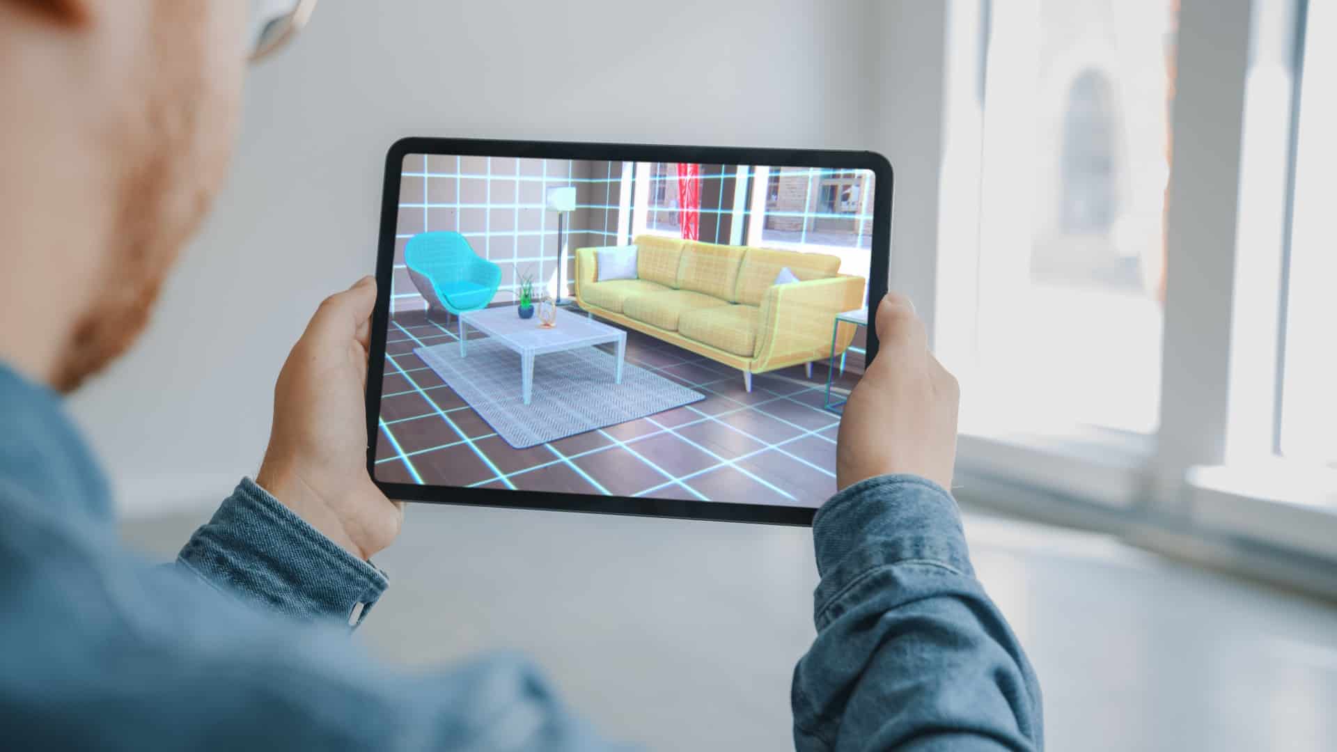 Interior Design app on a tablet