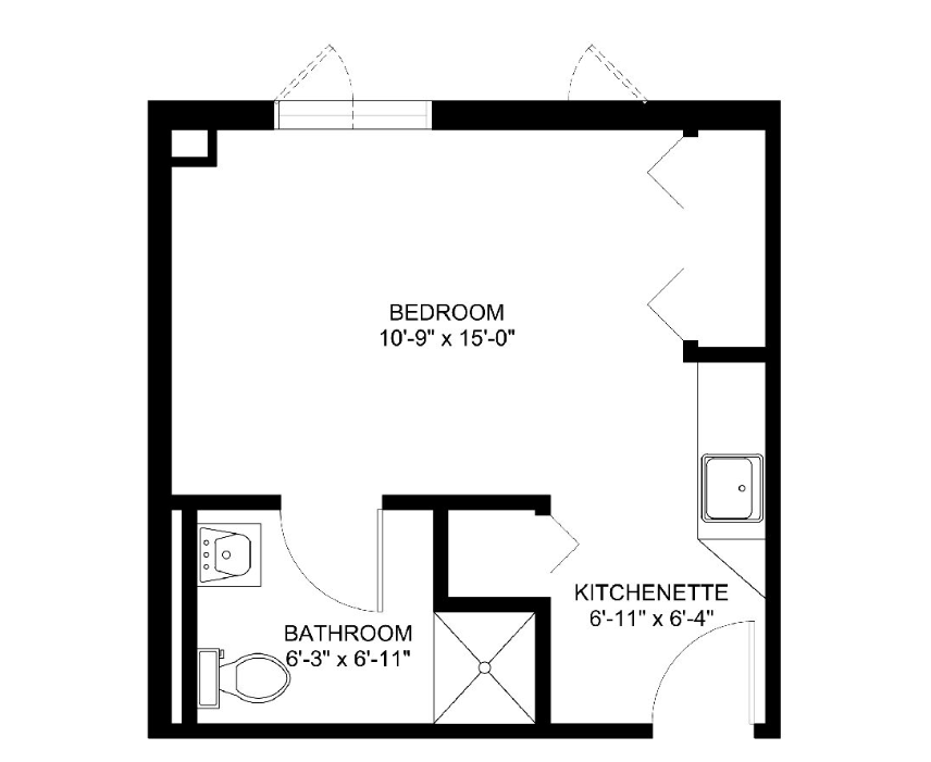 Assisted Living Floor Plan #3